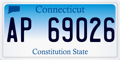 CT license plate AP69026