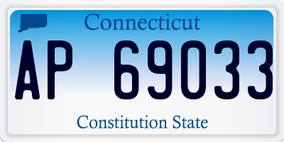 CT license plate AP69033