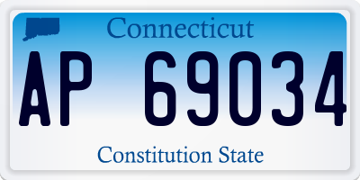 CT license plate AP69034