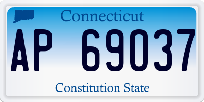 CT license plate AP69037