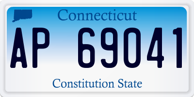 CT license plate AP69041