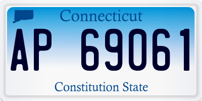CT license plate AP69061