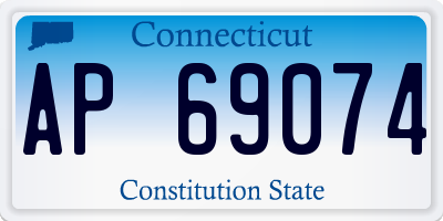 CT license plate AP69074