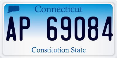 CT license plate AP69084