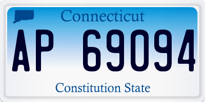 CT license plate AP69094