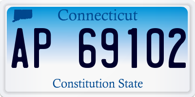 CT license plate AP69102