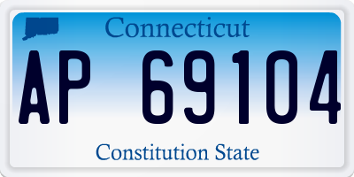 CT license plate AP69104