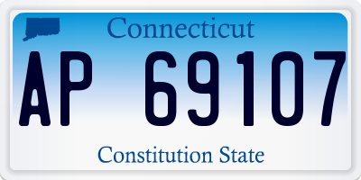 CT license plate AP69107