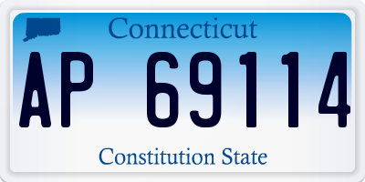 CT license plate AP69114