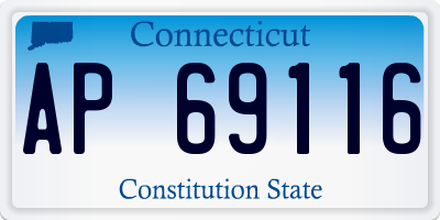 CT license plate AP69116