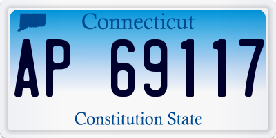 CT license plate AP69117