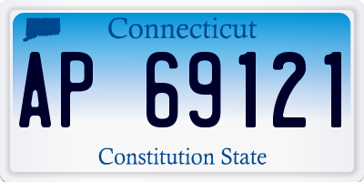 CT license plate AP69121