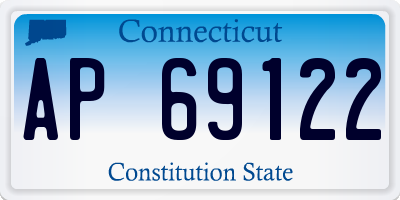 CT license plate AP69122