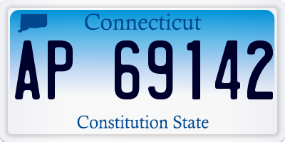 CT license plate AP69142