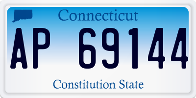 CT license plate AP69144