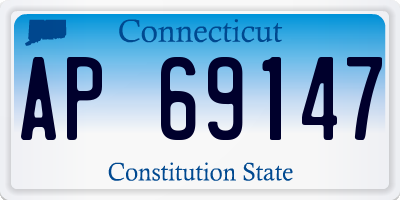 CT license plate AP69147