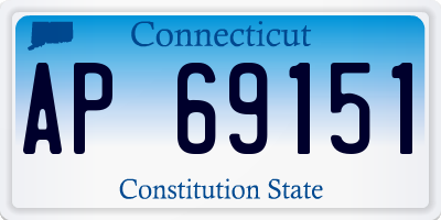 CT license plate AP69151