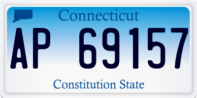 CT license plate AP69157