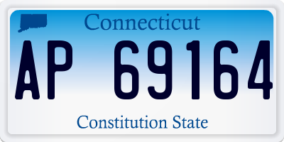 CT license plate AP69164