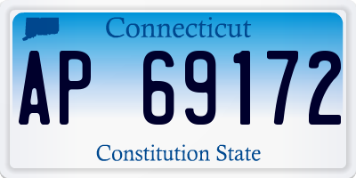 CT license plate AP69172