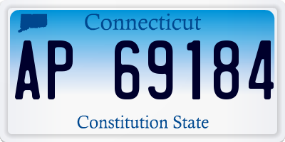 CT license plate AP69184