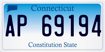 CT license plate AP69194
