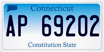 CT license plate AP69202