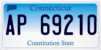 CT license plate AP69210