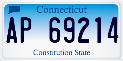 CT license plate AP69214