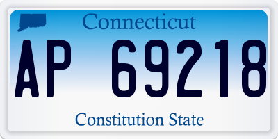 CT license plate AP69218