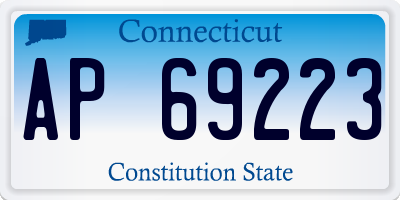 CT license plate AP69223