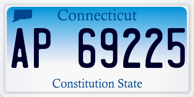 CT license plate AP69225