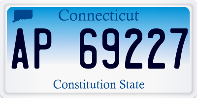 CT license plate AP69227