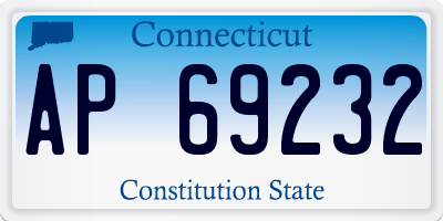 CT license plate AP69232