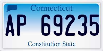 CT license plate AP69235