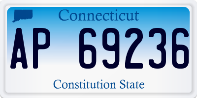 CT license plate AP69236