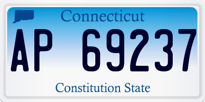 CT license plate AP69237
