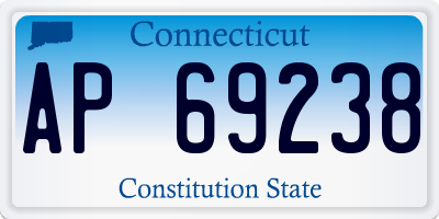 CT license plate AP69238