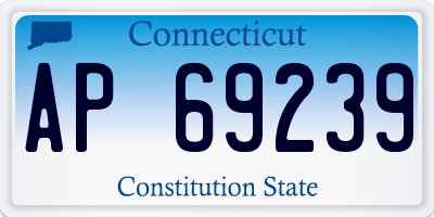 CT license plate AP69239