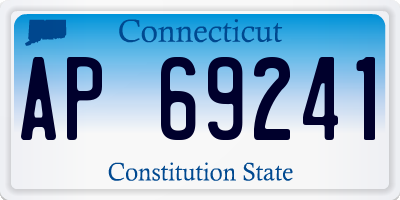 CT license plate AP69241