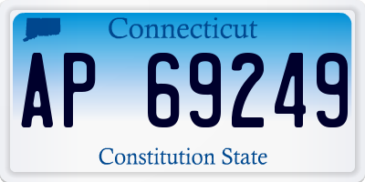 CT license plate AP69249