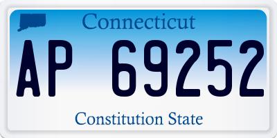 CT license plate AP69252