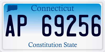 CT license plate AP69256