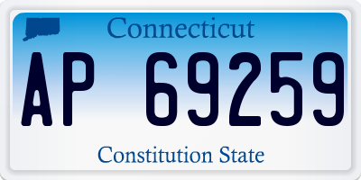 CT license plate AP69259