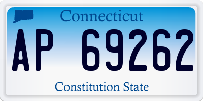 CT license plate AP69262