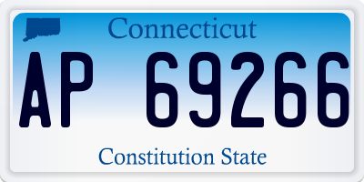 CT license plate AP69266