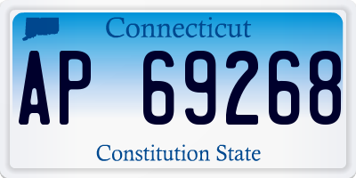CT license plate AP69268