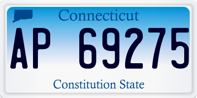 CT license plate AP69275