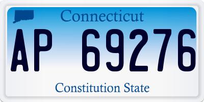 CT license plate AP69276