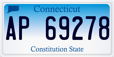 CT license plate AP69278
